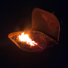 forge fire at night